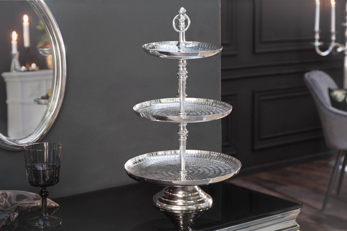 Etagere ORIENT 50cm 3 trays silver