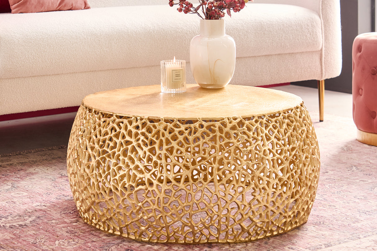 Couchtisch ABSTRACT LEAF 75cm gold