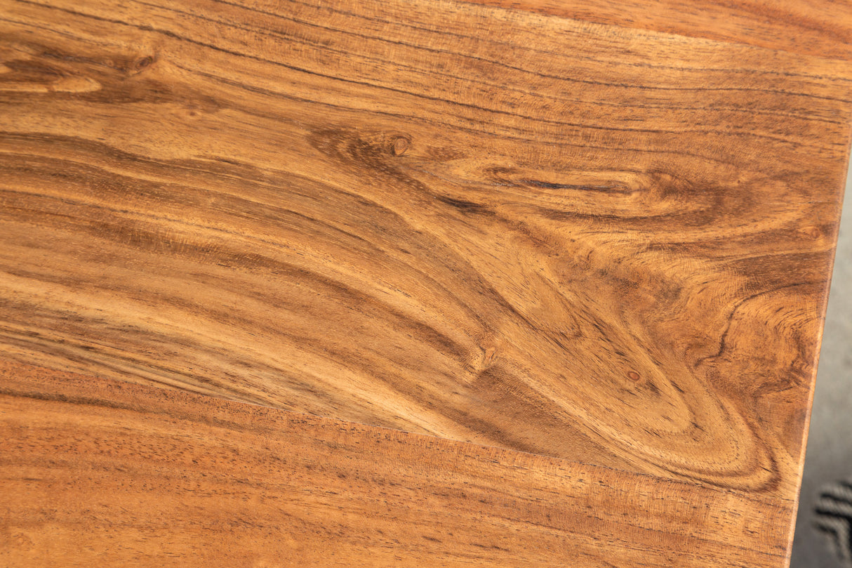 Couchtisch MAMMUT 120cm X-Beine 25mm Akazienholz Honig Finish