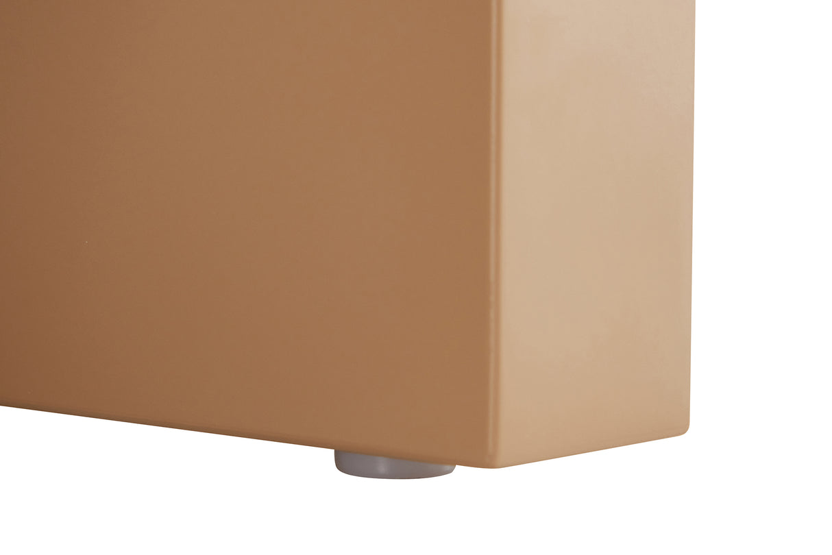 Highboard SAVOY 130cm 3D natural w/ travertine marble ceramic top
