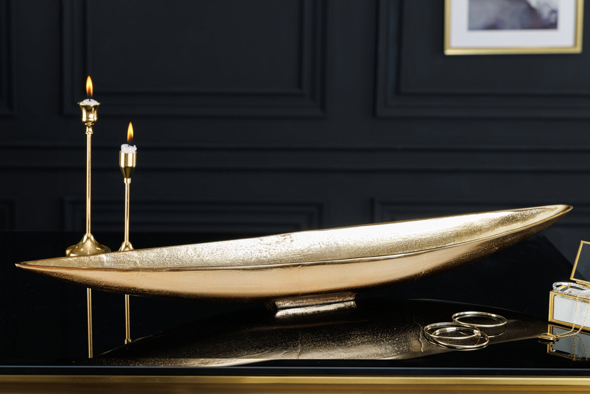 Decoration bowl GOLD LEAF 80cm antique gold aluminium