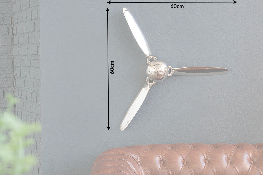 Propeller SCHRAUBE 60cm silber Aluminium