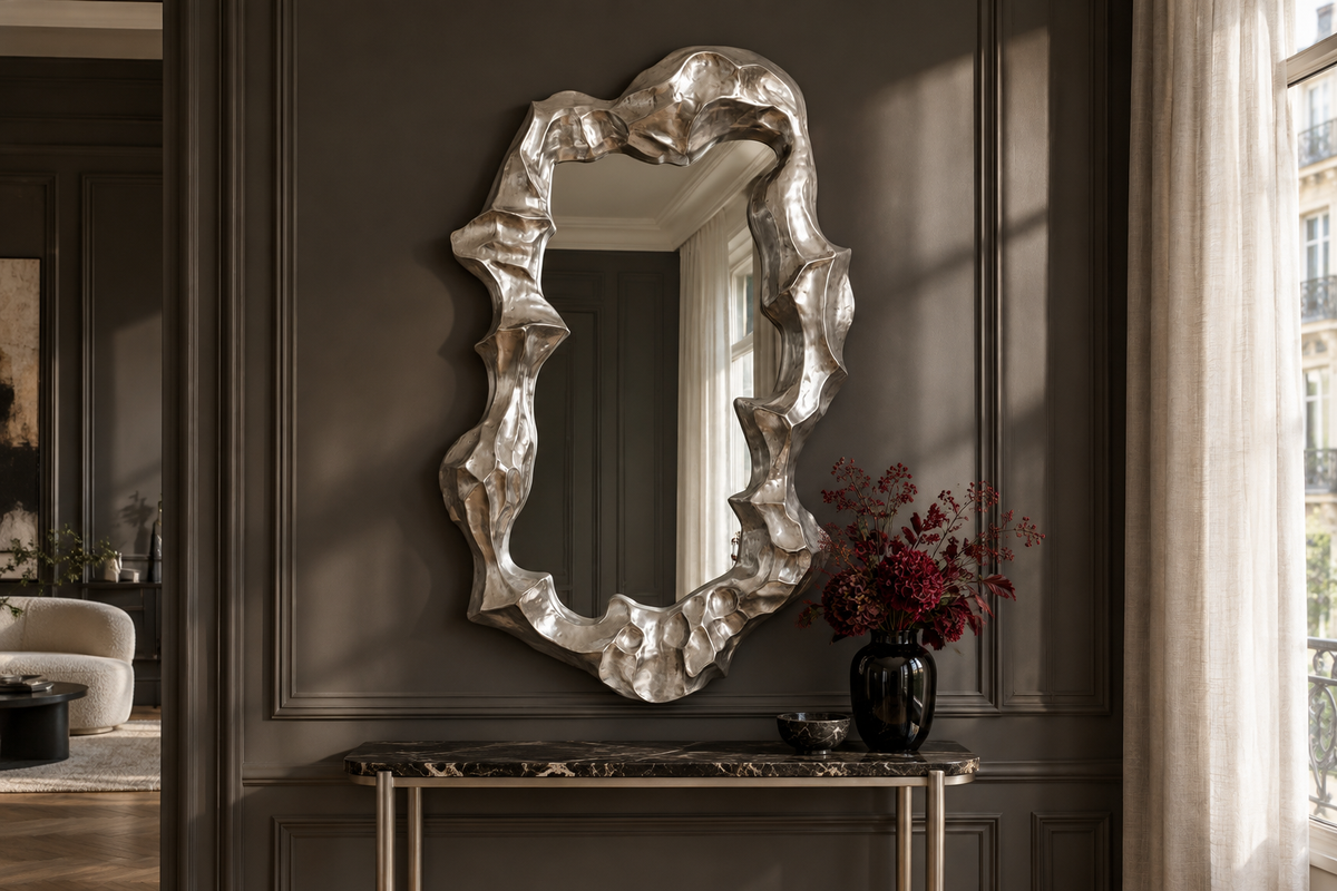Wall mirror VENETIA 150cm silver