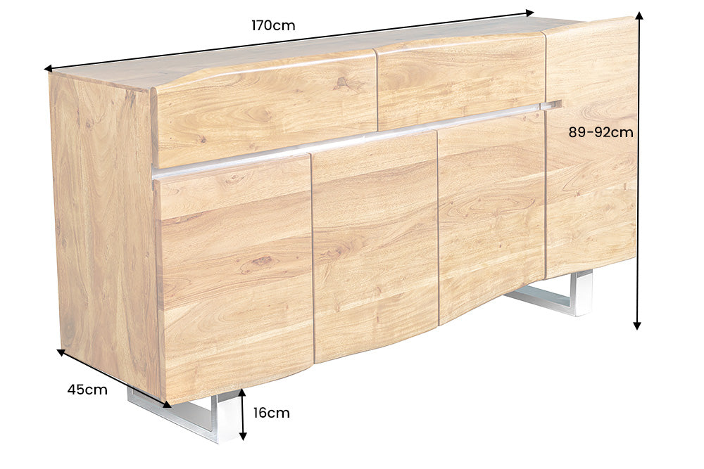Sideboard MAMMUT 170cm acacia wood honey finish