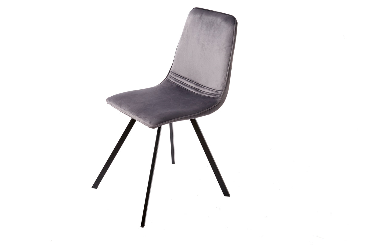Chair AMSTERDAM velvet dark grey