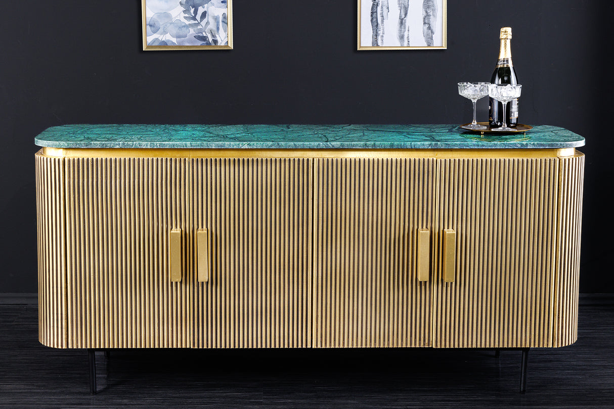 Sideboard VENEZIANO 160cm mango wood and marble top plate