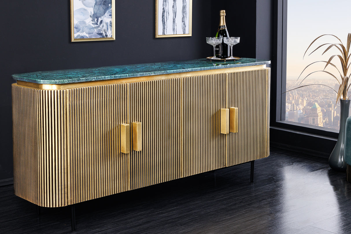 Sideboard VENEZIANO 160cm mango wood and marble top plate