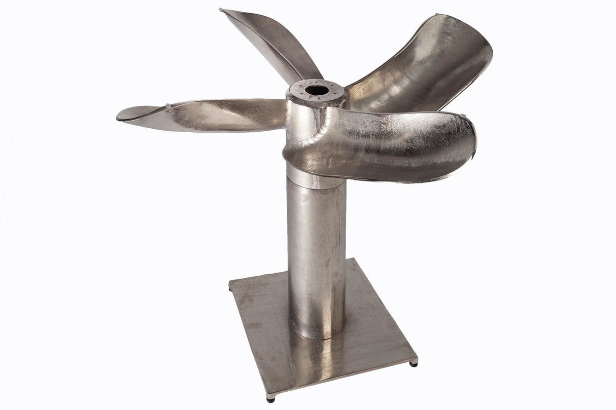 Esstisch OCEAN 95cm Unterteil silber ohne Glasplatte