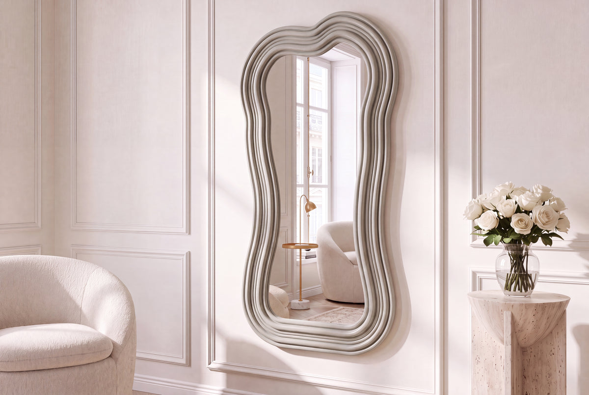 Wall mirror ALICE II 100cm greige