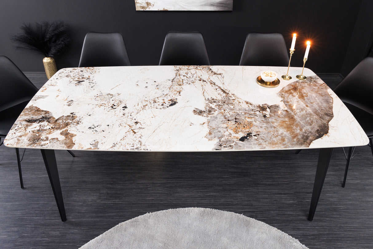 Esstisch MILANO 160cm Keramik Natursteinoptik
