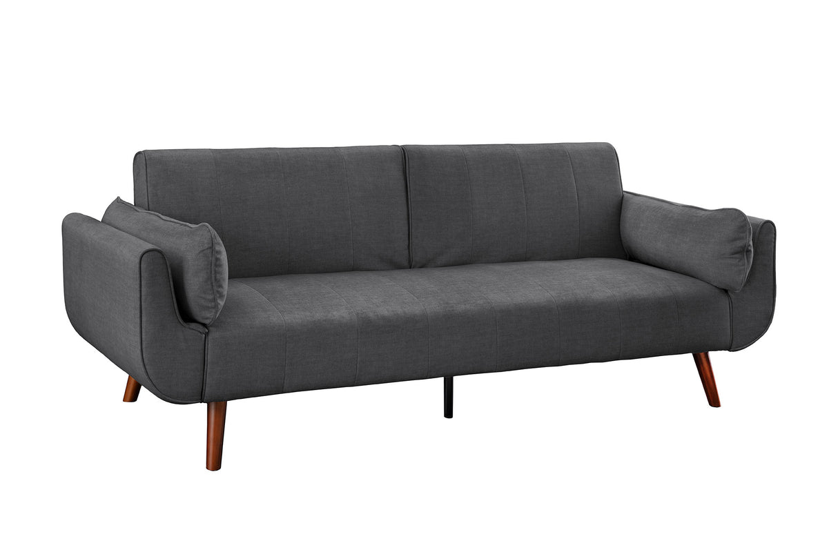 Sofa bed DIVANI 220cm 3-seater velvet grey