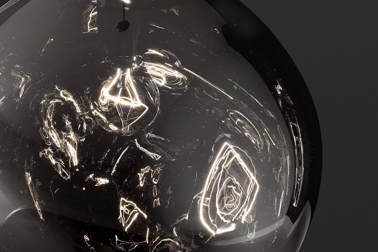 Pendelleuchte LIQUID DIAMOND 35cm Glas Rauchoptik