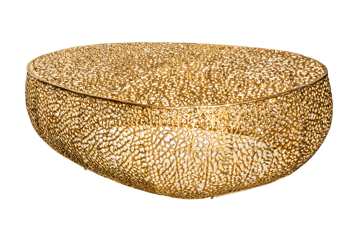 Coffee table ABSTRACT LEAF 120cm gold
