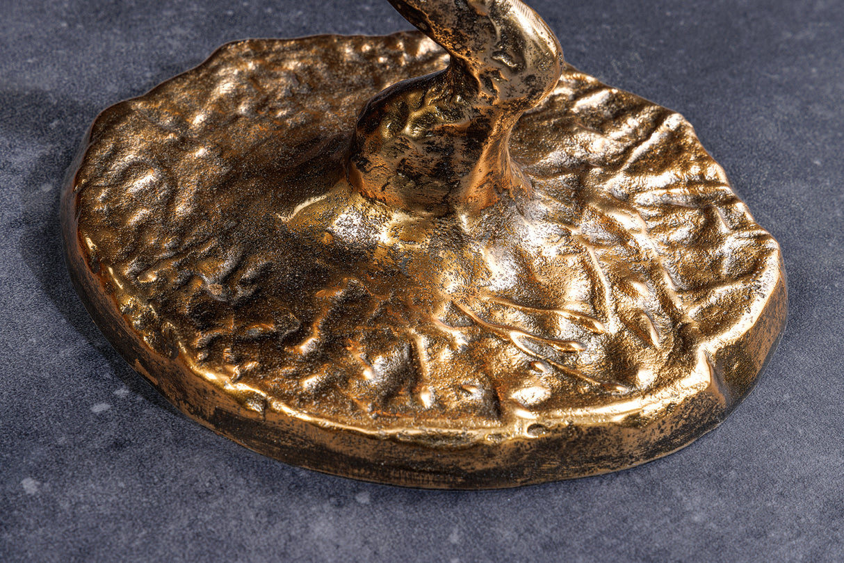 Beistelltisch BIRDS 60cm Blatt Design Antik Messing Outdoor