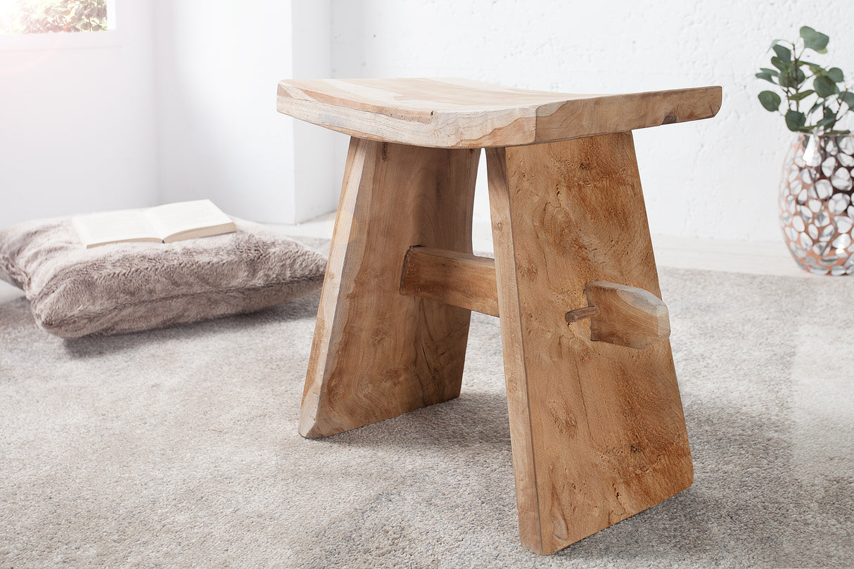 Stool ZEN 40cm teak wood nature