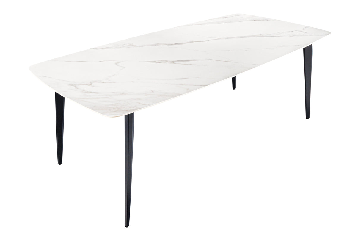 Dining table MILANO 180cm ceramic white marble