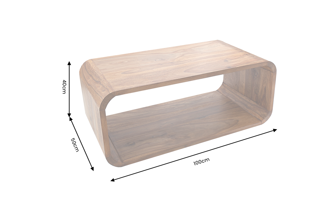 Couchtisch TV-Board CUBUS 100cm Sheesham Holz