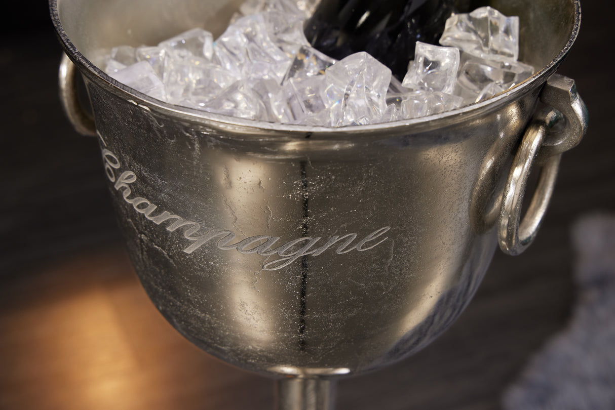 Champagne bucket CHAMPAGNE 80cm antique silver