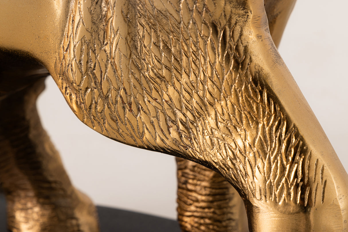 Beistelltisch ELEPHANT 80cm gold mit Marmorsockel