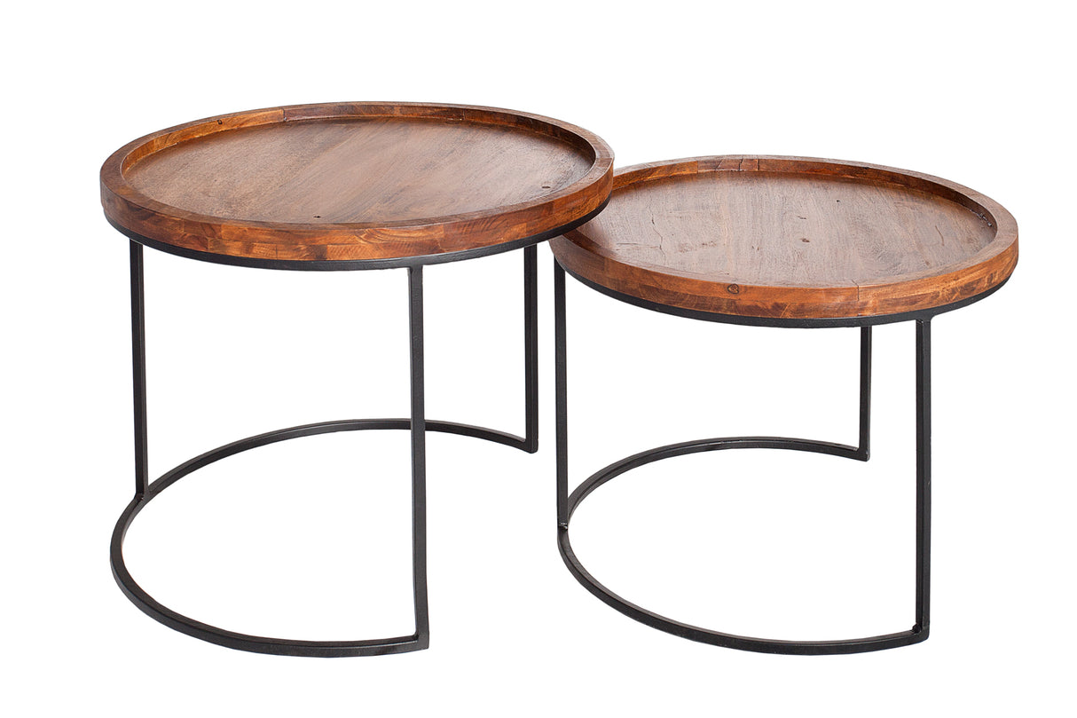 Beistelltisch MAKASSAR 50/55cm 2er Set Akazienholz
