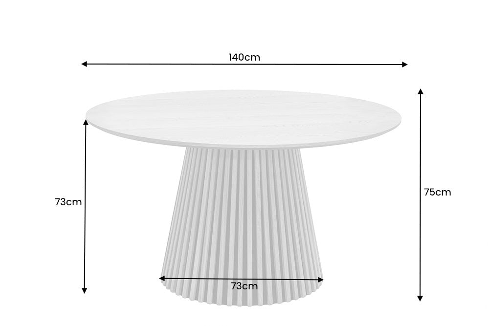 Dining table VALHALLA WOOD Ø 140cm round oak dark