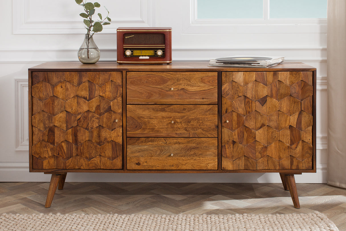 Sideboard MYSTIC LIVING 145cm Sheesham Holz natur