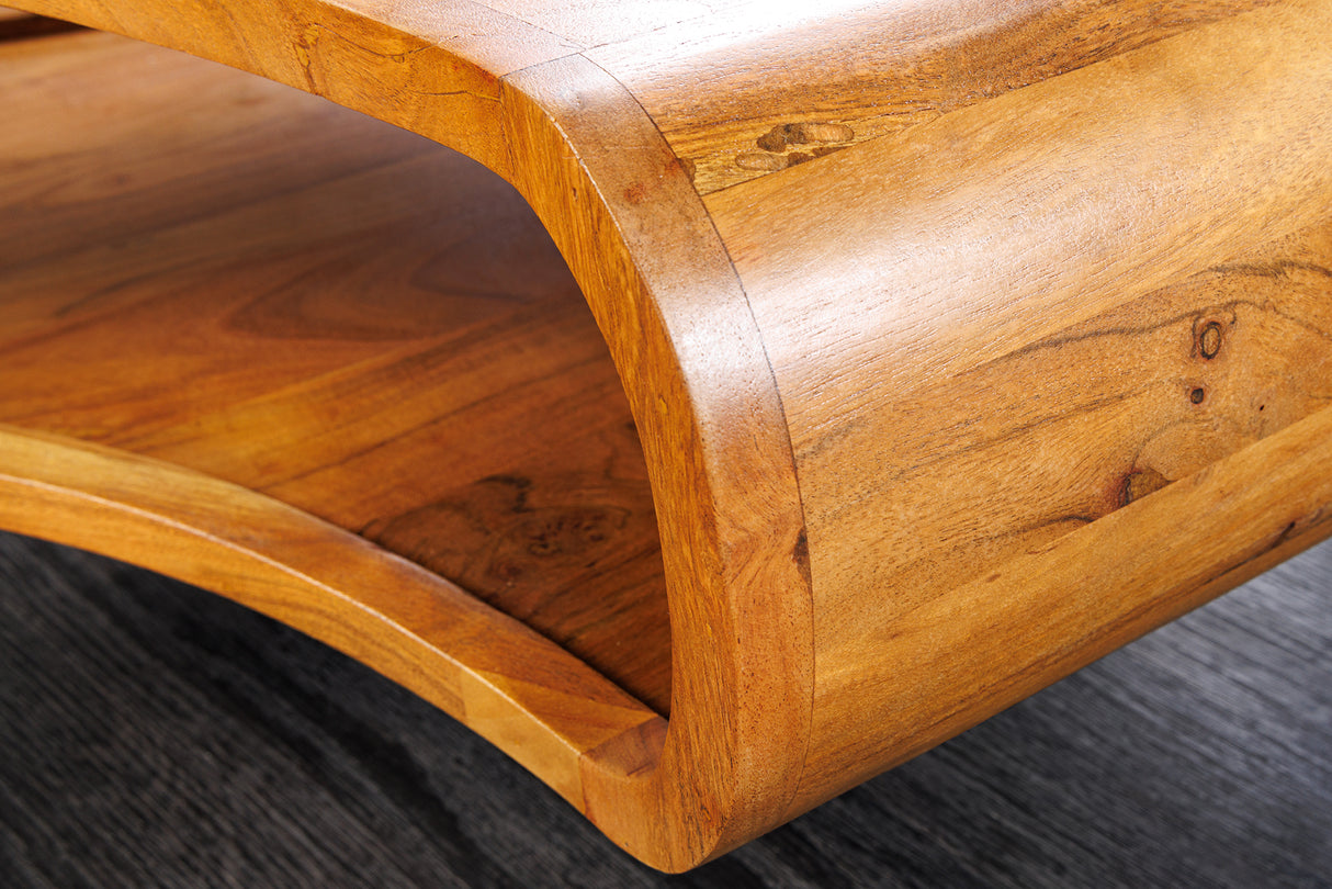 Coffee table ORGANIC LIVING 70cm acacia wood brown honey finish