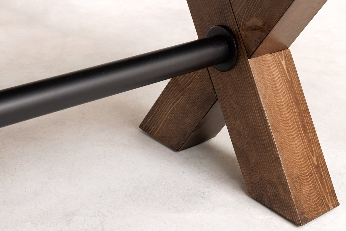 Bench GOLIATH 180cm pinewood natural black