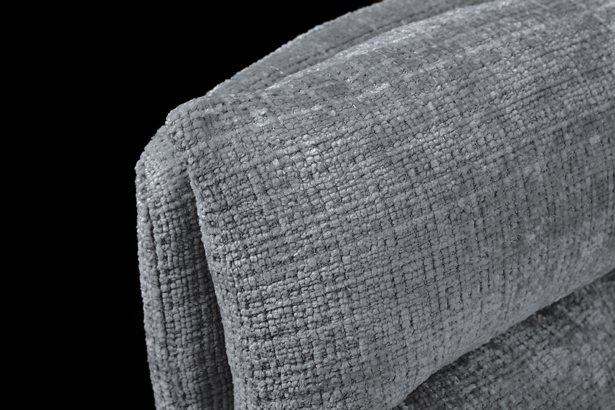 Drehstuhl BIG GEORGE mit Armlehnen, Chenille-Stoff grau, drehbar