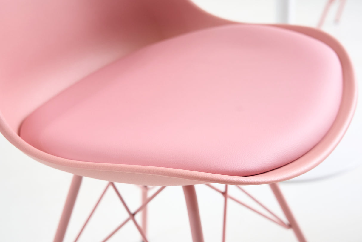 Stuhl SCANDINAVIA MASTERPIECE Kunstleder rosa