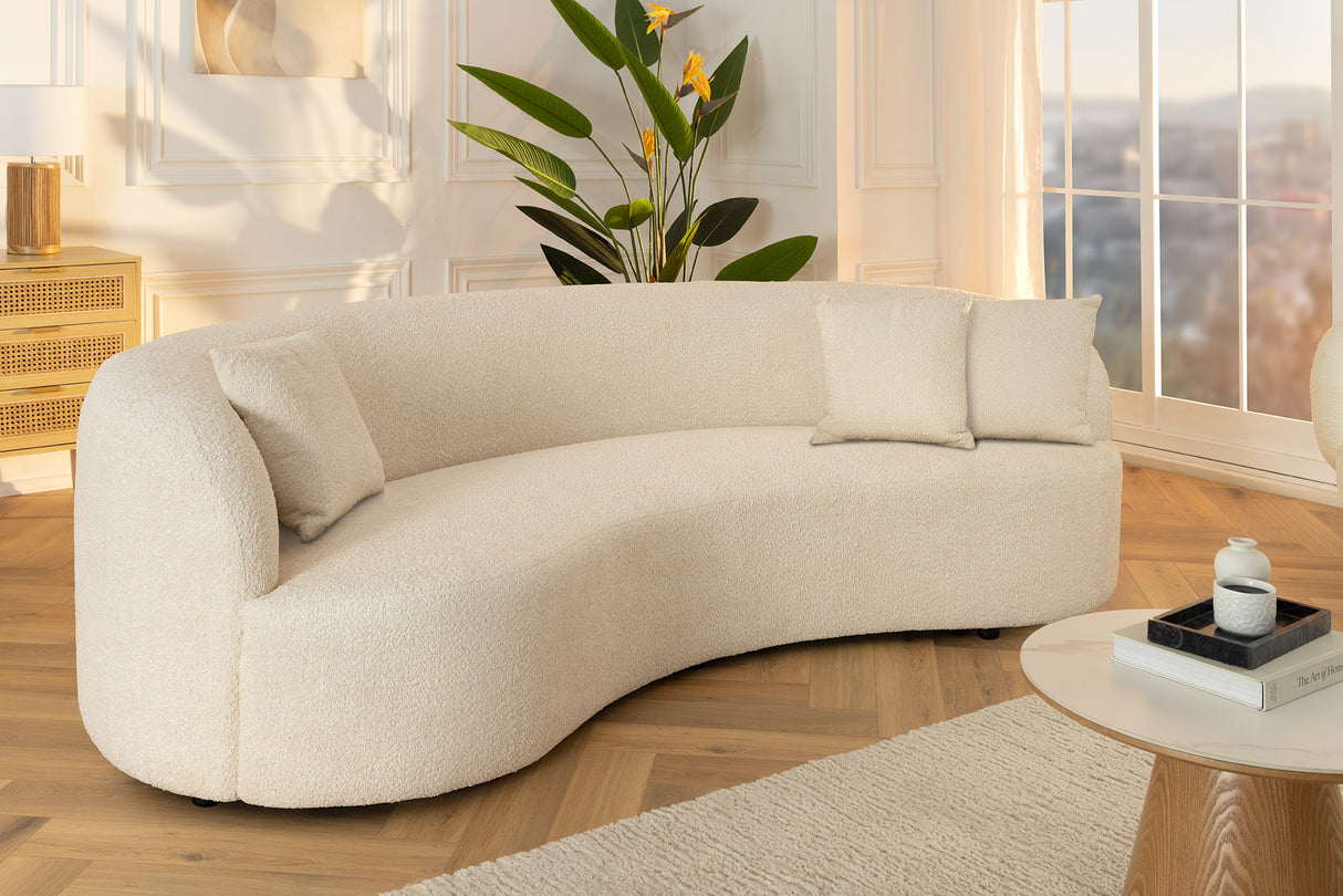 Sofa ATELIER 230cm 3-seater bouclé beige