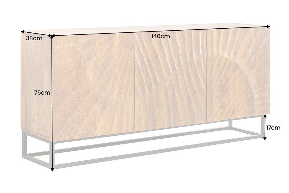 Sideboard SCORPION 140cm 3D mangobraun