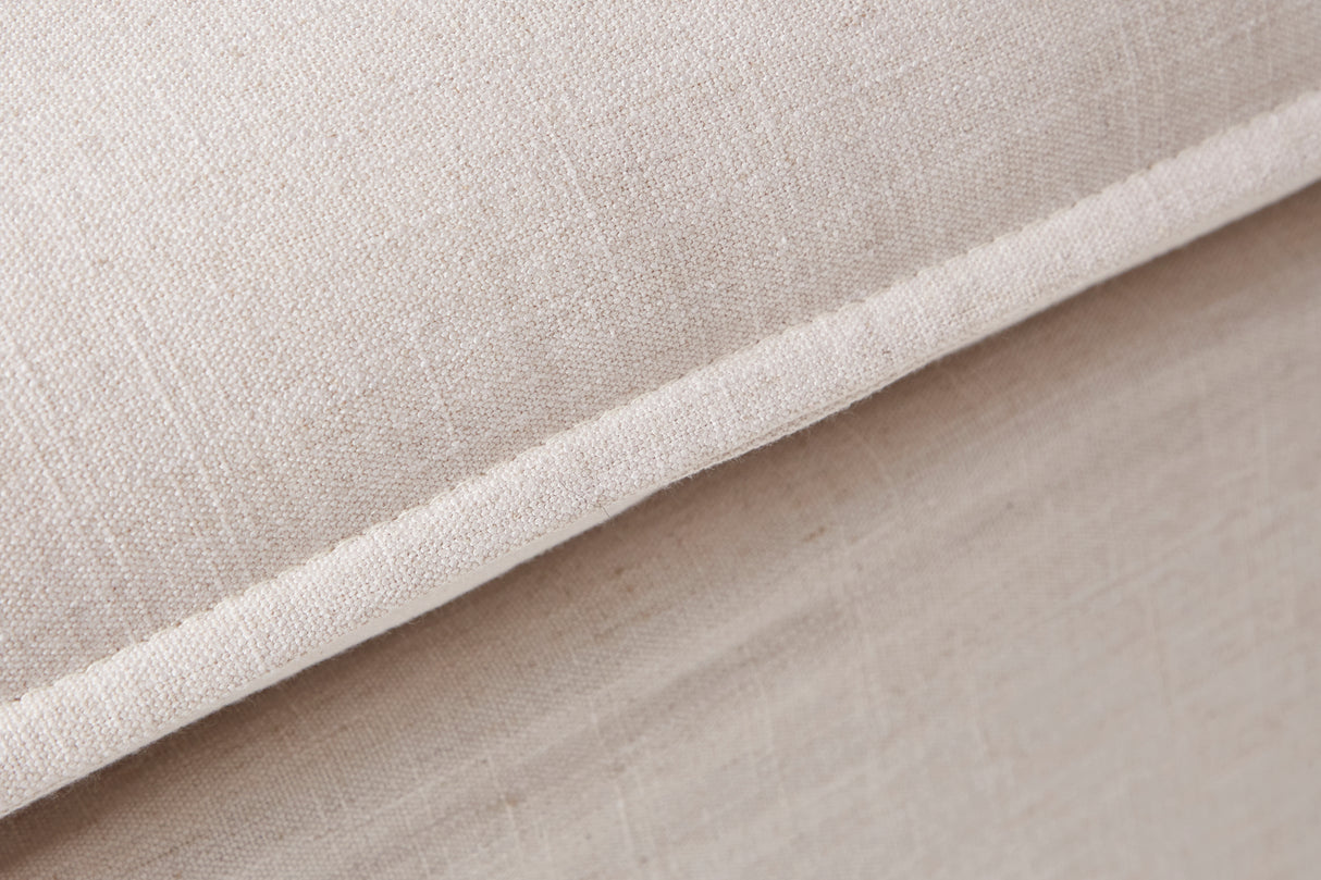 Sofa HEAVEN 200cm 3-seater spring core removable cover linen nature