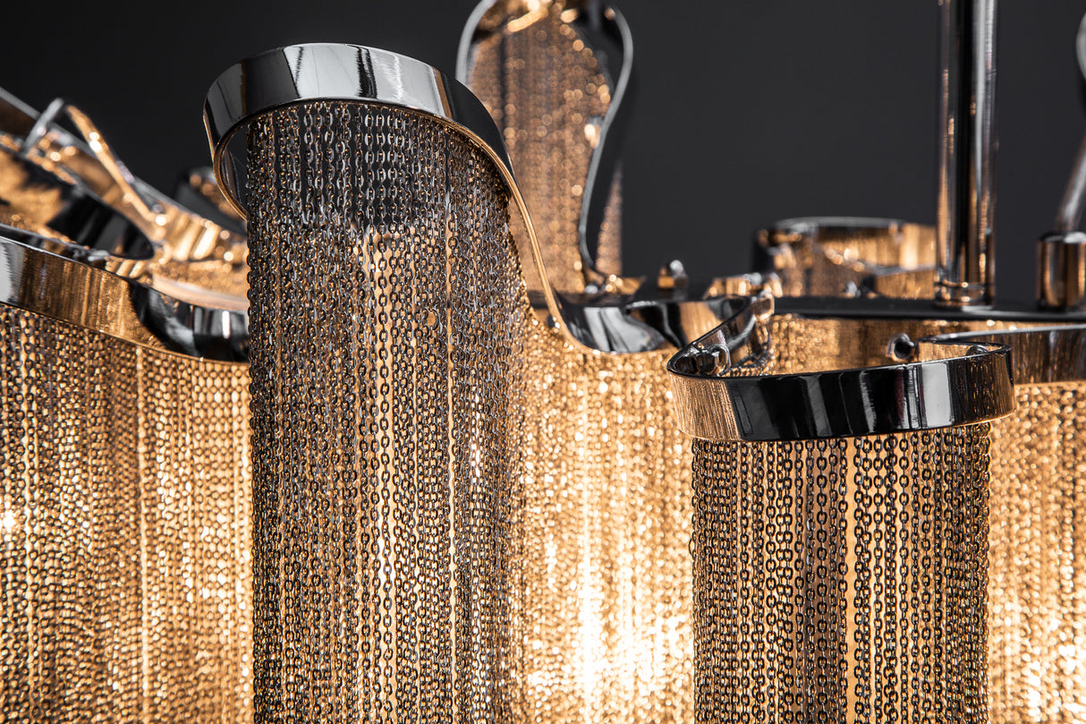 Pendelleuchte ELEGANCE 118cm Metall silber