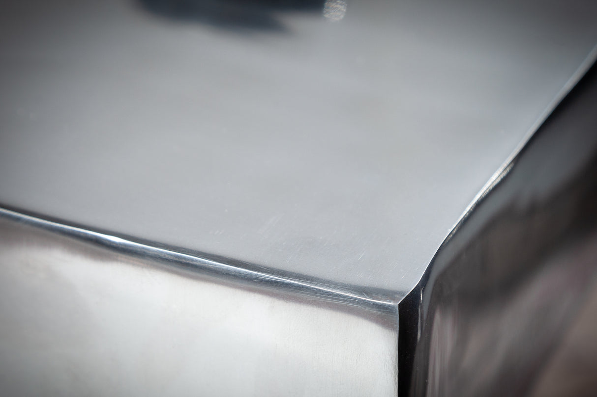 Hocker TWIST 45cm silber aluminium