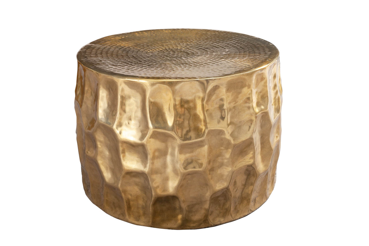Couchtisch ORGANIC ORIENT 55cm mit Hammerschlageffekt gold