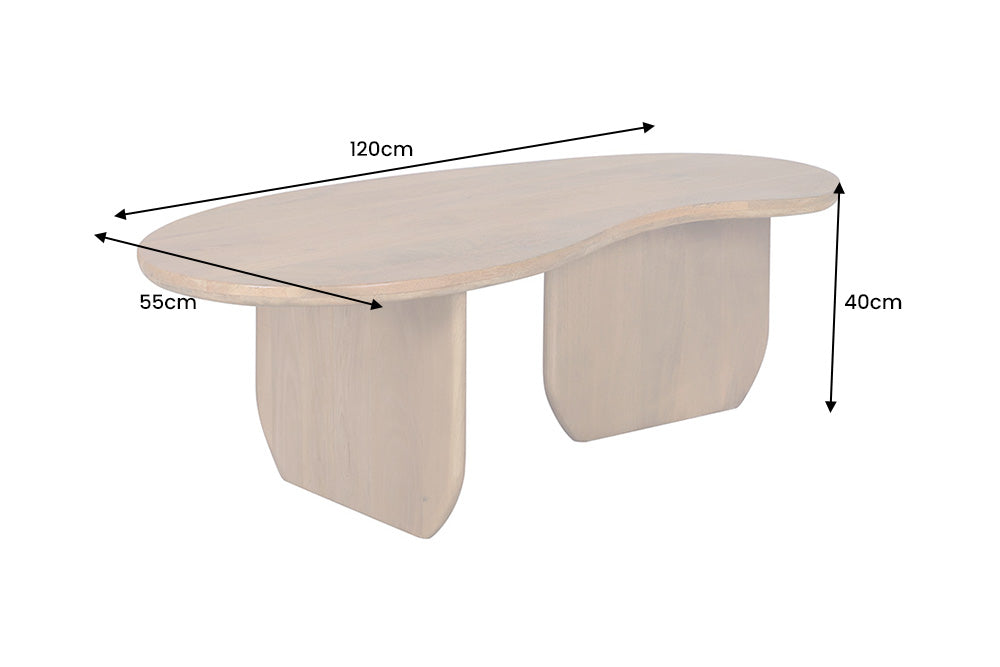Couchtisch ORGANIC 120cm Mangoholz natur