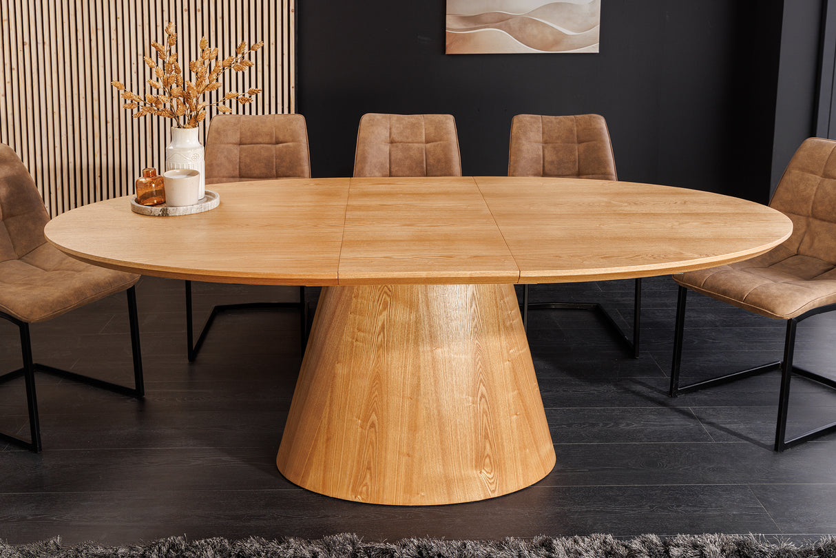 Dining table UNIQUE 160-200cm extendable oak wood verneered