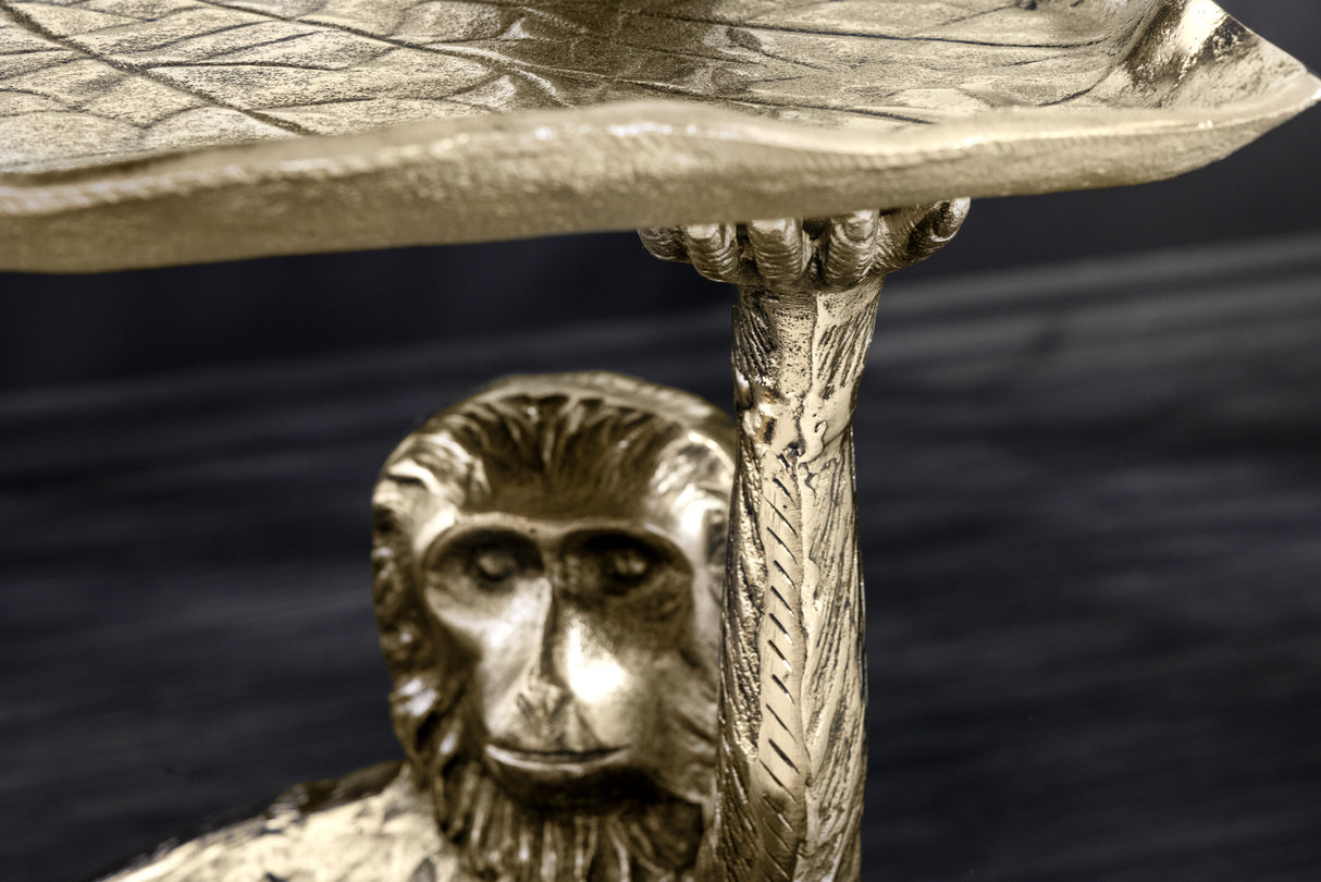 Side table WILDLIFE MONKEY 55cm antique gold
