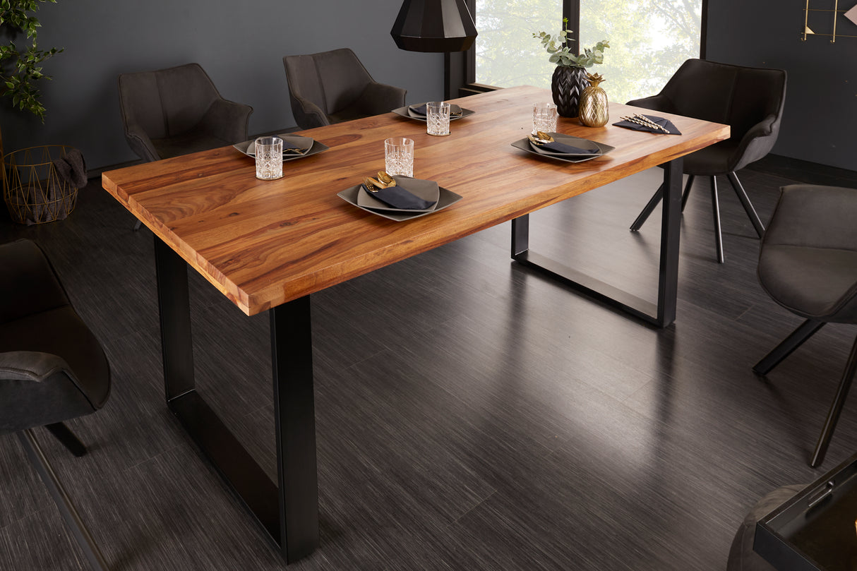 Dining table IRON CRAFT 160cm natural sheesham wood