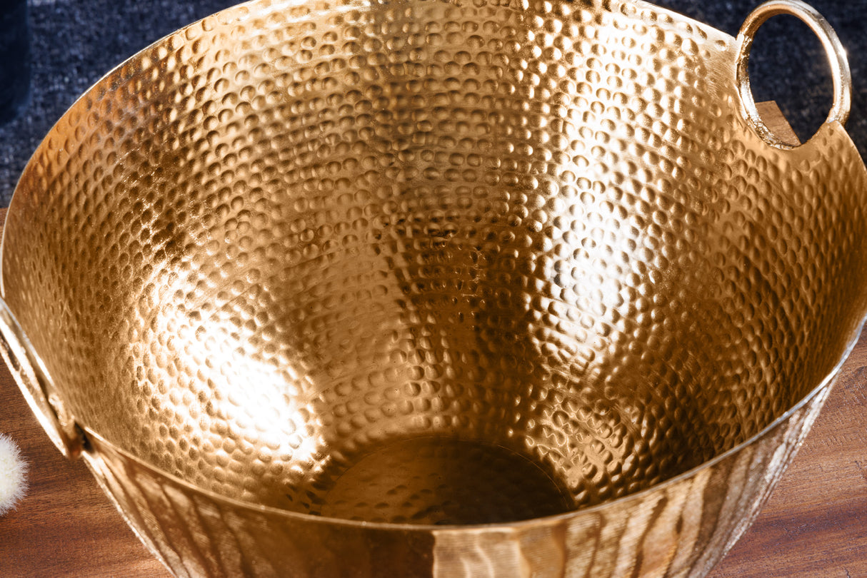 Decoration bowl ORIENT 40cm with hammer stroke effect gold