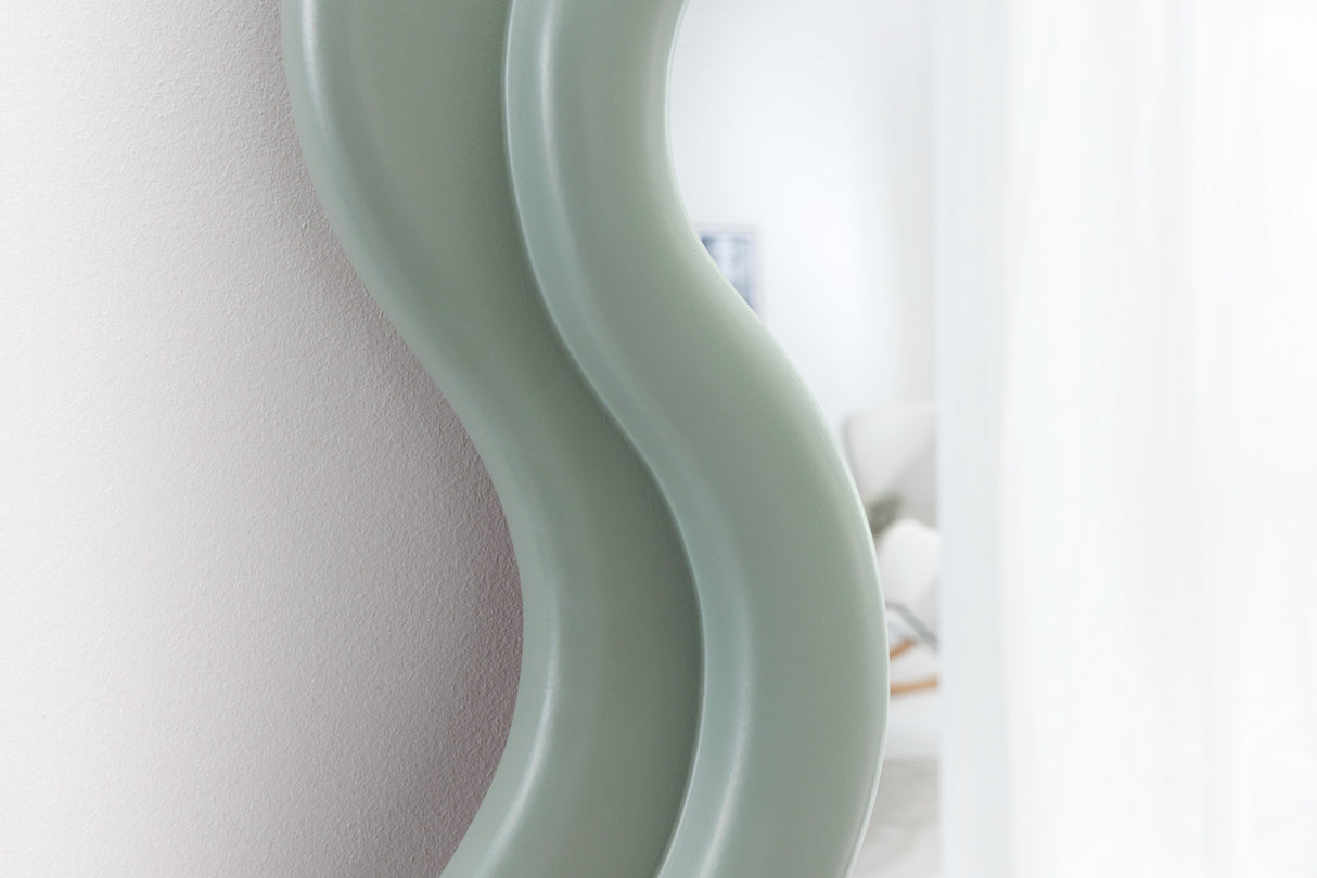Wall mirror CURVY 160cm sage green