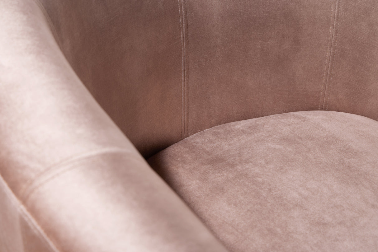 Sessel HEMINGWAY Samt champagner greige