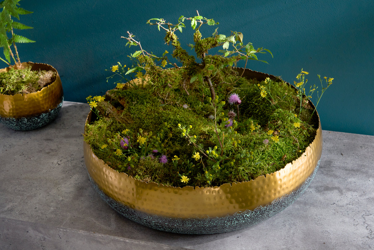 Bowl ORIENT 52cm gold with patina