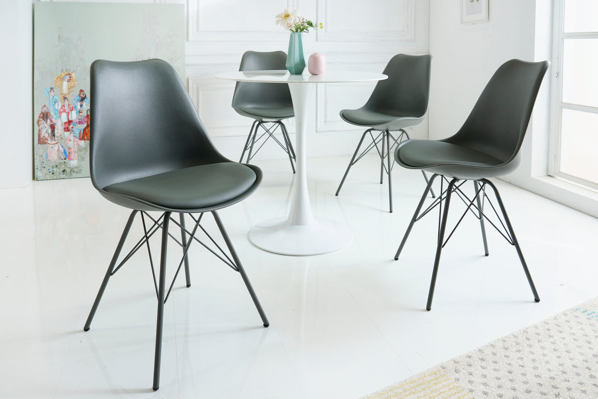 Chair SCANDINAVIA MASTERPIECE artificial leather grey