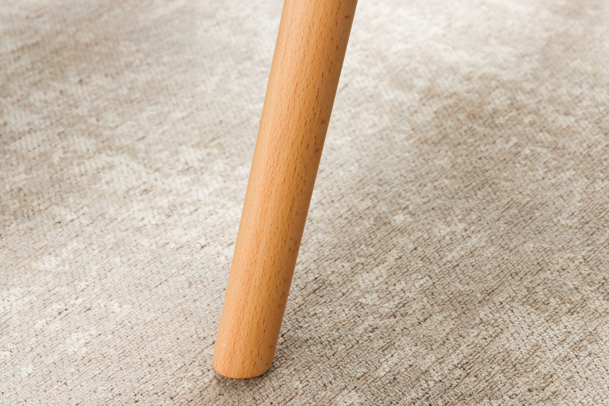 Stool SCANDINAVIA 40cm textured fabric grey