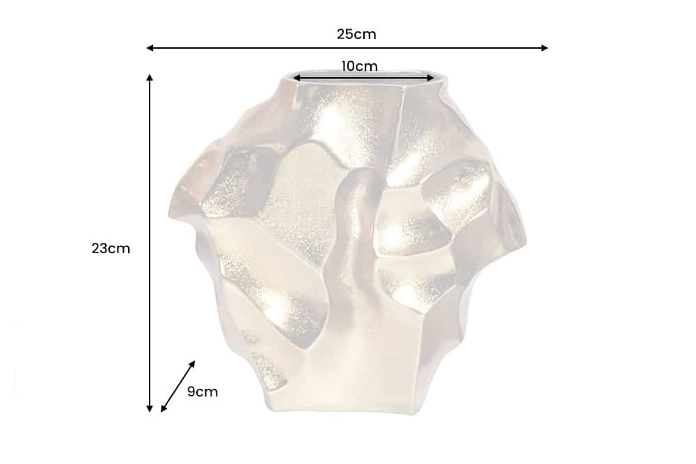 Vase LIQUID 25cm Hammerschlageffekt gold