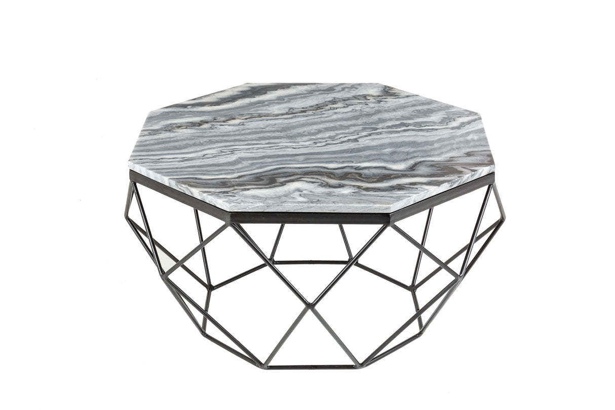 Couchtisch DIAMOND 70cm Marmor grau