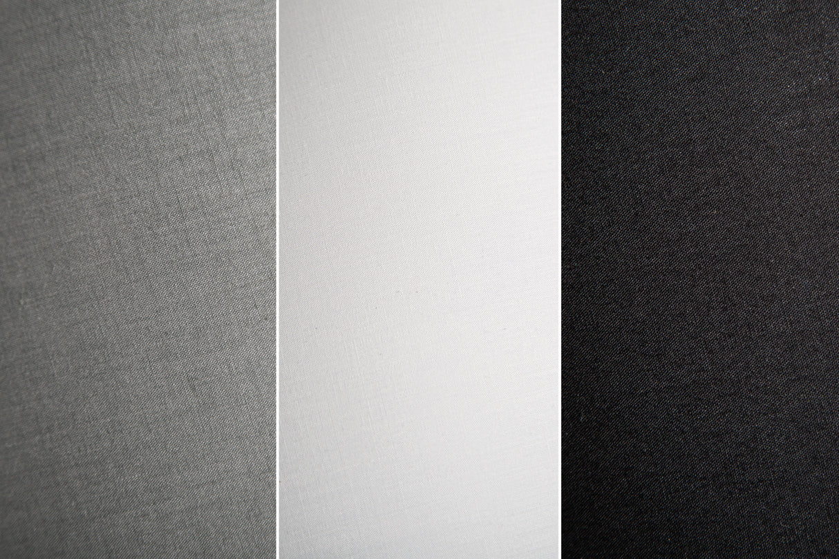 Floor lamp LEVELS 163cm 3 linen shades black grey white