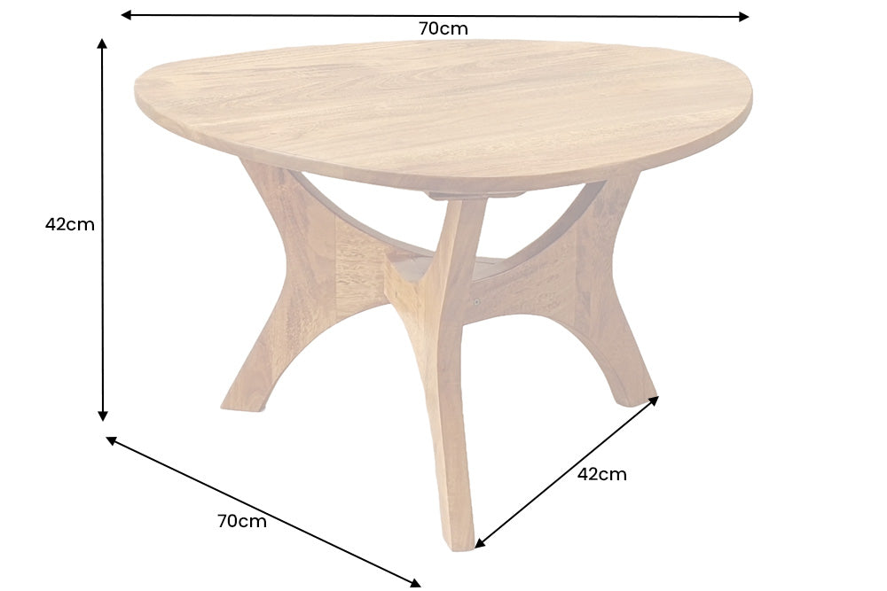 Couchtisch ARCHITECTURE 70cm Akazie Honig Finish